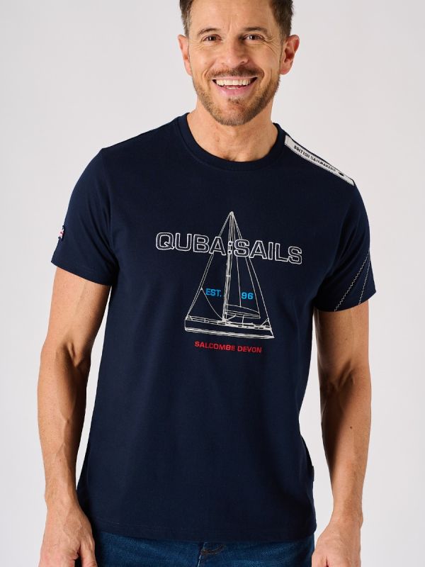Men's Navy Blue X-Series Quba Sails Boat Design T-Shirt - Ralston